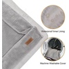 image:imageFUKUMARU 55Inch Thick Dog Bed Mat Washable Cat Bed with Waterproof Lining Orthopedic Dog Beds for Senior Dogs Cozy Flat Dog Kennel Bed for Crate NonSlip Pet Pillow Bed OrangeGrey