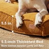 image:imageFUKUMARU 55Inch Thick Dog Bed Mat Washable Cat Bed with Waterproof Lining Orthopedic Dog Beds for Senior Dogs Cozy Flat Dog Kennel Bed for Crate NonSlip Pet Pillow Bed OrangeGinger Yellow