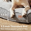 image:imageFUKUMARU 55Inch Thick Dog Bed Mat Washable Cat Bed with Waterproof Lining Orthopedic Dog Beds for Senior Dogs Cozy Flat Dog Kennel Bed for Crate NonSlip Pet Pillow Bed OrangeGrey