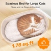 image:imageFUKUMARU Cat Beds for Indoor Cats 24 Inch Large Cat Couch Bed with Cozy Faux Rabbit Fur Cushion Felt Cats House Sofa in Oval Shape CamelCamel