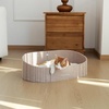 image:imageFUKUMARU Cat Beds for Indoor Cats 24 Inch Large Cat Couch Bed with Cozy Faux Rabbit Fur Cushion Felt Cats House Sofa in Oval Shape CamelCamel