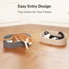 image:imageFUKUMARU Cat Beds for Indoor Cats 24 Inch Large Cat Couch Bed with Cozy Faux Rabbit Fur Cushion Felt Cats House Sofa in Oval Shape CamelCamel