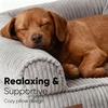 image:imageFUKUMARU Cute Dog Bed Thickened Orthopedic Dogs Couch 36in Egg Crate Foam Pet Sofa for Medium to Large Dogs Waterproof Warm Corduroy Pet Bed with Washable Cover BlueGrey