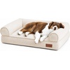 image:imageFUKUMARU Cute Dog Bed Thickened Orthopedic Dogs Couch 36in Egg Crate Foam Pet Sofa for Medium to Large Dogs Waterproof Warm Corduroy Pet Bed with Washable Cover BlueCream