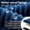 image:imageFUKUMARU Cute Dog Bed Thickened Orthopedic Dogs Couch 36in Egg Crate Foam Pet Sofa for Medium to Large Dogs Waterproof Warm Corduroy Pet Bed with Washable Cover BlueBlue