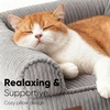 image:imageFUKUMARU Cute Dog Bed Thickened Orthopedic Dogs Couch 36in Egg Crate Foam Pet Sofa for Medium to Large Dogs Waterproof Warm Corduroy Pet Bed with Washable Cover BlueGrey