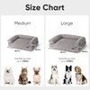 image:imageFUKUMARU Cute Dog Bed Thickened Orthopedic Dogs Couch 36in Egg Crate Foam Pet Sofa for Medium to Large Dogs Waterproof Warm Corduroy Pet Bed with Washable Cover BlueGrey