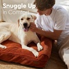 image:imageFUKUMARU Cute Dog Bed Thickened Orthopedic Dogs Couch 36in Egg Crate Foam Pet Sofa for Medium to Large Dogs Waterproof Warm Corduroy Pet Bed with Washable Cover BlueOrange
