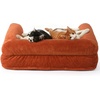 image:imageFUKUMARU Cute Dog Bed Thickened Orthopedic Dogs Couch 36in Egg Crate Foam Pet Sofa for Medium to Large Dogs Waterproof Warm Corduroy Pet Bed with Washable Cover BlueOrange