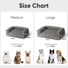image:imageFUKUMARU Cute Dog Bed Thickened Orthopedic Dogs Couch 36in Egg Crate Foam Pet Sofa for Medium to Large Dogs Waterproof Warm Corduroy Pet Bed with Washable Cover BlueDark Grey