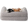 image:imageFUKUMARU Cute Dog Bed Thickened Orthopedic Dogs Couch 36in Egg Crate Foam Pet Sofa for Medium to Large Dogs Waterproof Warm Corduroy Pet Bed with Washable Cover BlueGrey