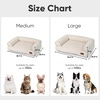 image:imageFUKUMARU Cute Dog Bed Thickened Orthopedic Dogs Couch 36in Egg Crate Foam Pet Sofa for Medium to Large Dogs Waterproof Warm Corduroy Pet Bed with Washable Cover BlueCream