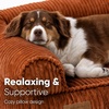 image:imageFUKUMARU Cute Dog Bed Thickened Orthopedic Dogs Couch 36in Egg Crate Foam Pet Sofa for Medium to Large Dogs Waterproof Warm Corduroy Pet Bed with Washable Cover BlueOrange