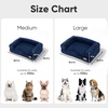 image:imageFUKUMARU Cute Dog Bed Thickened Orthopedic Dogs Couch 36in Egg Crate Foam Pet Sofa for Medium to Large Dogs Waterproof Warm Corduroy Pet Bed with Washable Cover BlueBlue