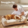 image:imageFUKUMARU Cute Dog Bed Thickened Orthopedic Dogs Couch 36in Egg Crate Foam Pet Sofa for Medium to Large Dogs Waterproof Warm Corduroy Pet Bed with Washable Cover BlueCream