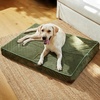 image:imageFUKUMARU Dog Bed Thickened Corduroy Orthopedic Dog Beds with Washable Cover Large Waterproof Dogs Bed for Crate 28D Egg Crate Foam Support Pet Mat Cozy Pet Bed Pad with AntiSlip Bottom GreyGreen