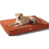 image:imageFUKUMARU Dog Bed Thickened Corduroy Orthopedic Dog Beds with Washable Cover Large Waterproof Dogs Bed for Crate 28D Egg Crate Foam Support Pet Mat Cozy Pet Bed Pad with AntiSlip Bottom GreyOrange