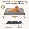 image:imageFUKUMARU Dog Bed Thickened Corduroy Orthopedic Dog Beds with Washable Cover Large Waterproof Dogs Bed for Crate 28D Egg Crate Foam Support Pet Mat Cozy Pet Bed Pad with AntiSlip Bottom GreyGrey