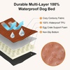 image:imageFUKUMARU Dog Bed Thickened Corduroy Orthopedic Dog Beds with Washable Cover Large Waterproof Dogs Bed for Crate 28D Egg Crate Foam Support Pet Mat Cozy Pet Bed Pad with AntiSlip Bottom GreyOrange