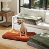 image:imageFUKUMARU Dog Bed Thickened Corduroy Orthopedic Dog Beds with Washable Cover Large Waterproof Dogs Bed for Crate 28D Egg Crate Foam Support Pet Mat Cozy Pet Bed Pad with AntiSlip Bottom GreyGrey