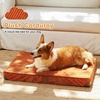 image:imageFUKUMARU Dog Bed Thickened Corduroy Orthopedic Dog Beds with Washable Cover Large Waterproof Dogs Bed for Crate 28D Egg Crate Foam Support Pet Mat Cozy Pet Bed Pad with AntiSlip Bottom GreyOrange