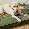 image:imageFUKUMARU Dog Bed Thickened Corduroy Orthopedic Dog Beds with Washable Cover Large Waterproof Dogs Bed for Crate 28D Egg Crate Foam Support Pet Mat Cozy Pet Bed Pad with AntiSlip Bottom GreyGreen