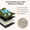 image:imageFUKUMARU Dog Bed Thickened Corduroy Orthopedic Dog Beds with Washable Cover Large Waterproof Dogs Bed for Crate 28D Egg Crate Foam Support Pet Mat Cozy Pet Bed Pad with AntiSlip Bottom GreyGreen