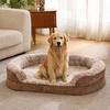 image:imageFUKUMARU Large Thickened Dog Couch Bed Orthopedic Waterproof amp Washable  Heavy Duty Dog Sofa with 4 ExtraThick EggCrate Foam Relieves Joint Pressure Fully Removable Fits Medium to Large DogsCamel