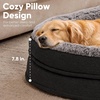 image:imageFUKUMARU Large Thickened Dog Couch Bed Orthopedic Waterproof amp Washable  Heavy Duty Dog Sofa with 4 ExtraThick EggCrate Foam Relieves Joint Pressure Fully Removable Fits Medium to Large DogsBlack