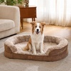 image:imageFUKUMARU Large Thickened Dog Couch Bed Orthopedic Waterproof amp Washable  Heavy Duty Dog Sofa with 4 ExtraThick EggCrate Foam Relieves Joint Pressure Fully Removable Fits Medium to Large DogsCamel