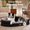 image:imageFUKUMARU Large Thickened Dog Couch Bed Orthopedic Waterproof amp Washable  Heavy Duty Dog Sofa with 4 ExtraThick EggCrate Foam Relieves Joint Pressure Fully Removable Fits Medium to Large DogsBlack