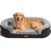 image:imageFUKUMARU Large Thickened Dog Couch Bed Orthopedic Waterproof amp Washable  Heavy Duty Dog Sofa with 4 ExtraThick EggCrate Foam Relieves Joint Pressure Fully Removable Fits Medium to Large DogsBlack