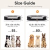 image:imageFUKUMARU Large Thickened Dog Couch Bed Orthopedic Waterproof amp Washable  Heavy Duty Dog Sofa with 4 ExtraThick EggCrate Foam Relieves Joint Pressure Fully Removable Fits Medium to Large DogsBlack