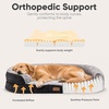 image:imageFUKUMARU Large Thickened Dog Couch Bed Orthopedic Waterproof amp Washable  Heavy Duty Dog Sofa with 4 ExtraThick EggCrate Foam Relieves Joint Pressure Fully Removable Fits Medium to Large DogsBlack