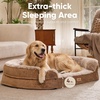 image:imageFUKUMARU Large Thickened Dog Couch Bed Orthopedic Waterproof amp Washable  Heavy Duty Dog Sofa with 4 ExtraThick EggCrate Foam Relieves Joint Pressure Fully Removable Fits Medium to Large DogsCamel