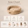 image:imageFUKUMARU Round Cat Bed Plush Washable Calming Dog Bed with Low Entry  Raised Bolster Small Dog Bed Soft Cozy Donut Cat Bed for Indoor Cats Faux Rabbit Fur amp AntiSlip Bottom 20 Inch CamelCamel