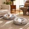 image:imageFUKUMARU Small Dog Bed 25 Orthopedic Dog Bed for Puppies Donut Cat Beds  Gradient Color Calming Donut Dog Beds for Small Dogs Round Pet Bed with Washable Cover Cute Cat Bed for Indoor Cats PinkCoffee Gradient