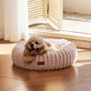 image:imageFUKUMARU Small Dog Bed 25 Orthopedic Dog Bed for Puppies Donut Cat Beds  Gradient Color Calming Donut Dog Beds for Small Dogs Round Pet Bed with Washable Cover Cute Cat Bed for Indoor Cats PinkPink Gradient