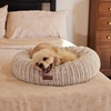 image:imageFUKUMARU Small Dog Bed 25 Orthopedic Dog Bed for Puppies Donut Cat Beds  Gradient Color Calming Donut Dog Beds for Small Dogs Round Pet Bed with Washable Cover Cute Cat Bed for Indoor Cats PinkCamel Gradient