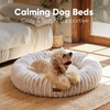 image:imageFUKUMARU Small Dog Bed 25 Orthopedic Dog Bed for Puppies Donut Cat Beds  Gradient Color Calming Donut Dog Beds for Small Dogs Round Pet Bed with Washable Cover Cute Cat Bed for Indoor Cats PinkCamel Gradient