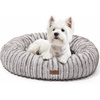 image:imageFUKUMARU Small Dog Bed 25 Orthopedic Dog Bed for Puppies Donut Cat Beds  Gradient Color Calming Donut Dog Beds for Small Dogs Round Pet Bed with Washable Cover Cute Cat Bed for Indoor Cats PinkCoffee Gradient