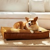 image:imageFUKUMARU 55Inch Thick Dog Bed Mat Washable Cat Bed with Waterproof Lining Orthopedic Dog Beds for Senior Dogs Cozy Flat Dog Kennel Bed for Crate NonSlip Pet Pillow Bed OrangeGinger Yellow