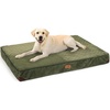 image:imageFUKUMARU Dog Bed Thickened Corduroy Orthopedic Dog Beds with Washable Cover Large Waterproof Dogs Bed for Crate 28D Egg Crate Foam Support Pet Mat Cozy Pet Bed Pad with AntiSlip Bottom GreyGreen
