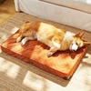 image:imageFUKUMARU Dog Bed Thickened Corduroy Orthopedic Dog Beds with Washable Cover Large Waterproof Dogs Bed for Crate 28D Egg Crate Foam Support Pet Mat Cozy Pet Bed Pad with AntiSlip Bottom GreyOrange