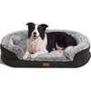 image:imageFUKUMARU Large Thickened Dog Couch Bed Orthopedic Waterproof amp Washable  Heavy Duty Dog Sofa with 4 ExtraThick EggCrate Foam Relieves Joint Pressure Fully Removable Fits Medium to Large DogsBlack