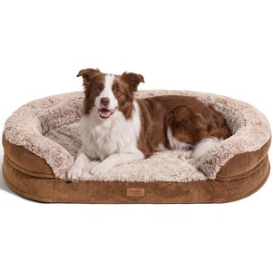 image:imageFUKUMARU Large Thickened Dog Couch Bed Orthopedic Waterproof amp Washable  Heavy Duty Dog Sofa with 4 ExtraThick EggCrate Foam Relieves Joint Pressure Fully Removable Fits Medium to Large DogsCamel