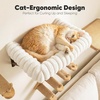 image:imageFUKUMARU Cat Wall Shelves Cat Walls Furniture with Soft Bed Solid Rubber Wood Floating Shelf Kitten Window Perch for Sleeping Playing and ScratchingMCushion Mat