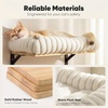 image:imageFUKUMARU Cat Wall Shelves Cat Walls Furniture with Soft Bed Solid Rubber Wood Floating Shelf Kitten Window Perch for Sleeping Playing and ScratchingMCushion Mat