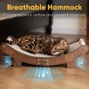 image:imageFUKUMARU Sisal Cat Scratcher Bed Solid Wood Cat Hammock for Indoor Cats  236 Inch Durable Scratching Bed Large Cat Scratch Pad Natural Sisal Hammock Cat Lounger Scratcher for Sleeping BrownBrown
