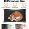 image:imageFUKUMARU Sisal Cat Scratcher Bed Solid Wood Cat Hammock for Indoor Cats  236 Inch Durable Scratching Bed Large Cat Scratch Pad Natural Sisal Hammock Cat Lounger Scratcher for Sleeping BrownBlack
